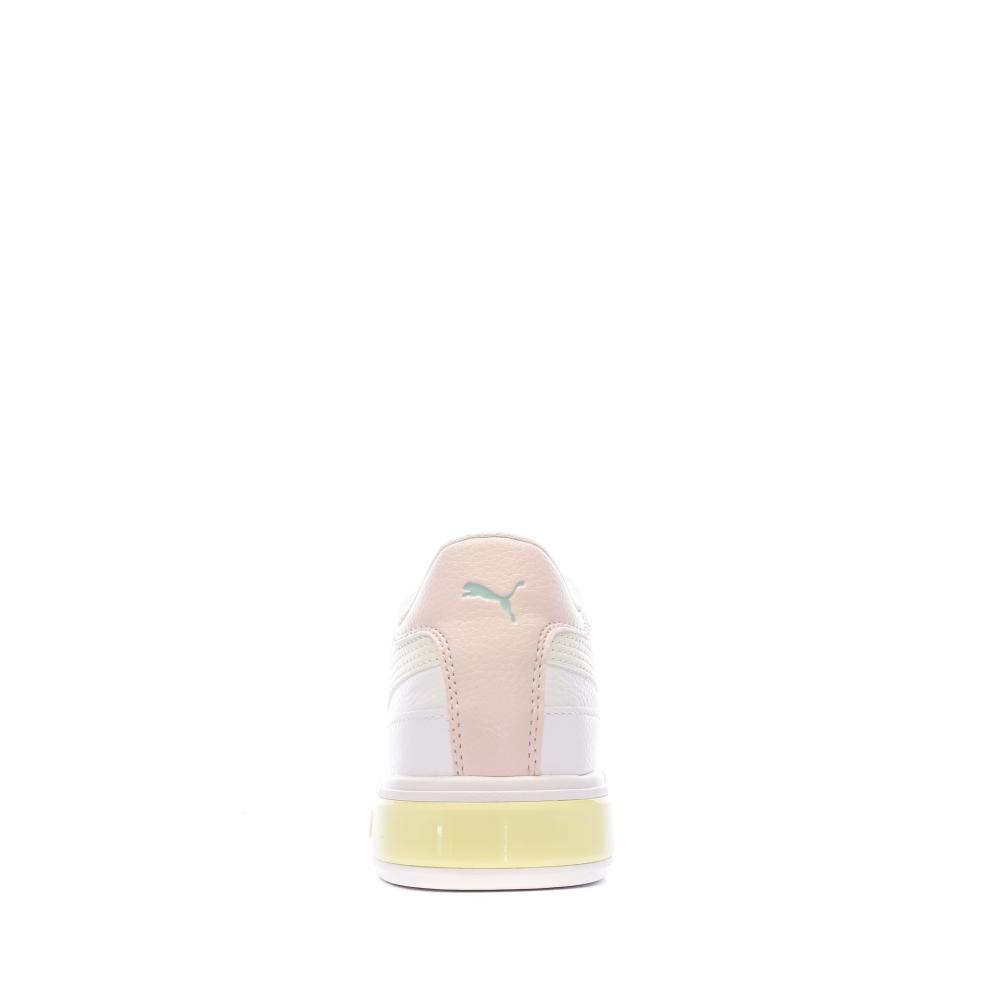 Baskets Blanche/Jaune Femme Puma Cali Star vue 3