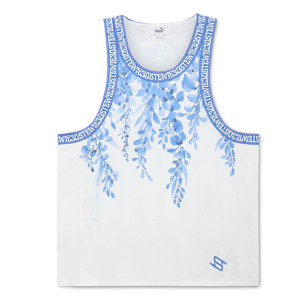 Maillot de basket Blanc/Bleu Femme Puma Stewie X City pas cher
