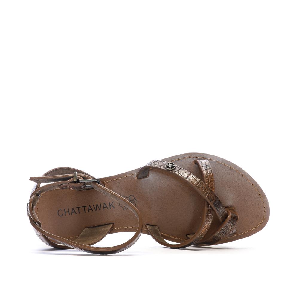 Sandales Marrons Femme Chattawak PERLA vue 4