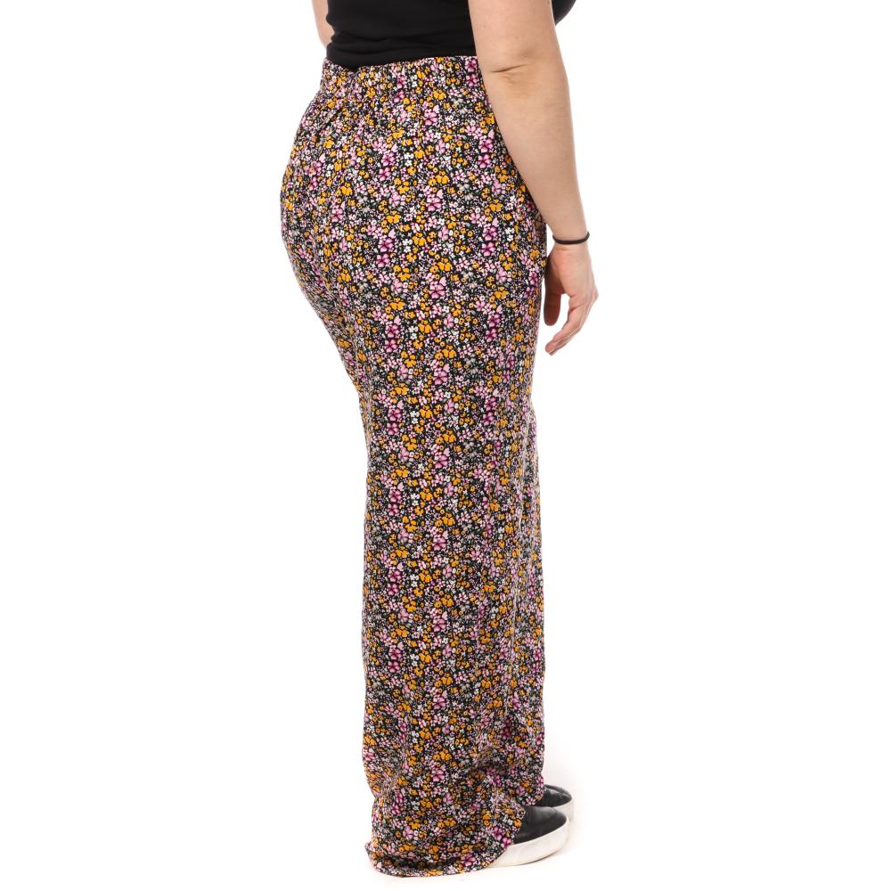 Pantalon Noir/Rose/Orange à Motifs Femme Vero Moda Curve Easy Hw Wide vue 2