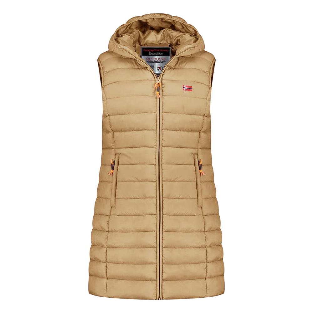 Doudoune sans manche Beige Femme Geographical Norway Vatikolor pas cher