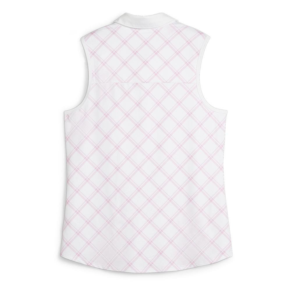 Polo Golf Rose/Blanc Femme Puma Cloudspun vue 2