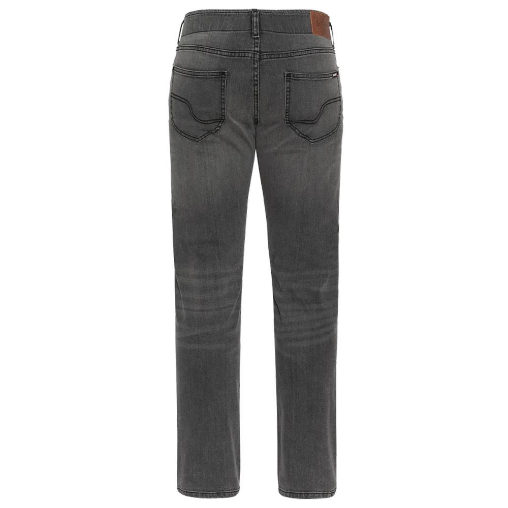 Men's Faded Grey Straight-Leg Jeans by Schott TRD196832 Photo of the Espace des Marques %store% store - view of %key%
