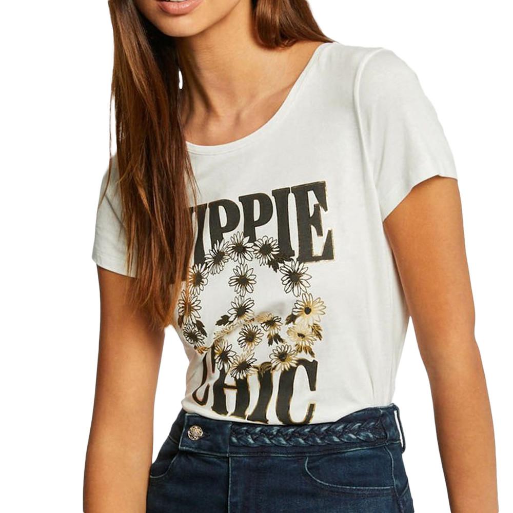 T-shirt Blanc Femme Morgan CARS pas cher