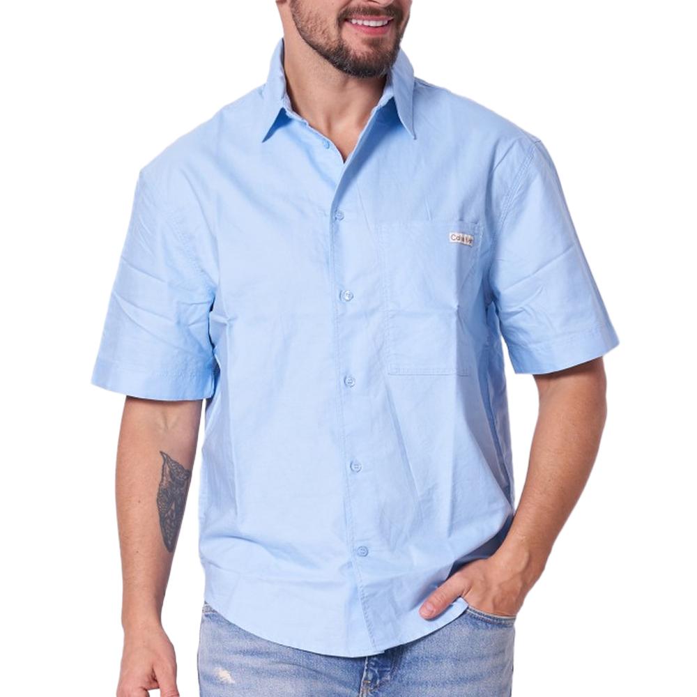 Chemise Bleu Homme Calvin Klein Jeans Oxford pas cher