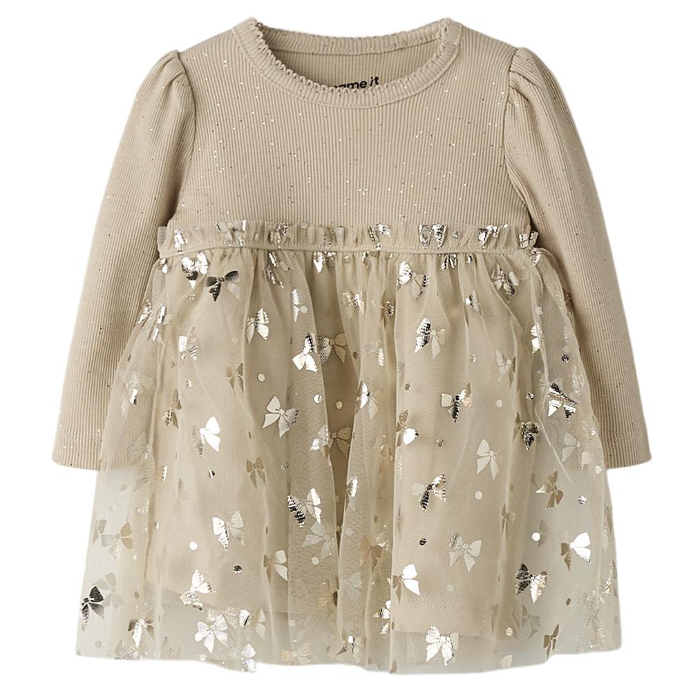Robe Beige Fille Name it Frosally pas cher
