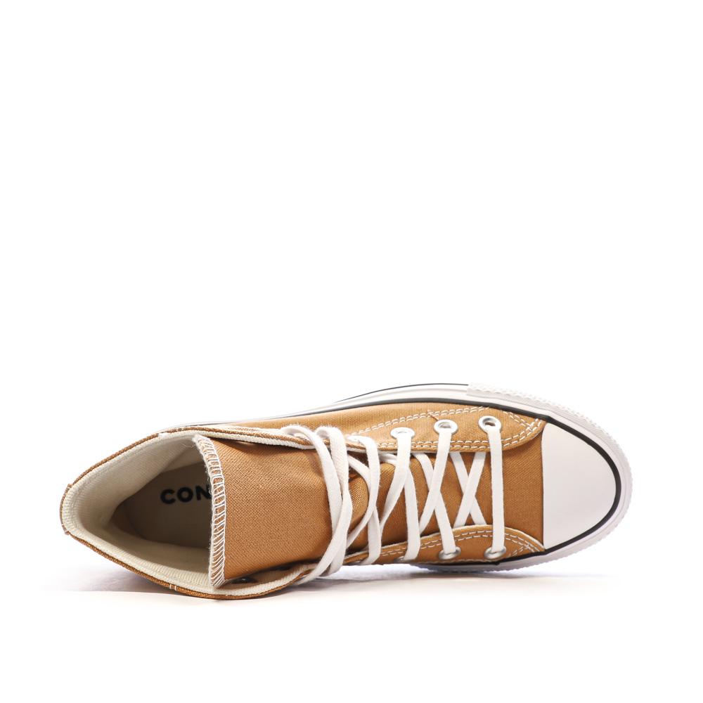 Baskets Jaune Converse Femme Chuck Taylor All Star Lift vue 4