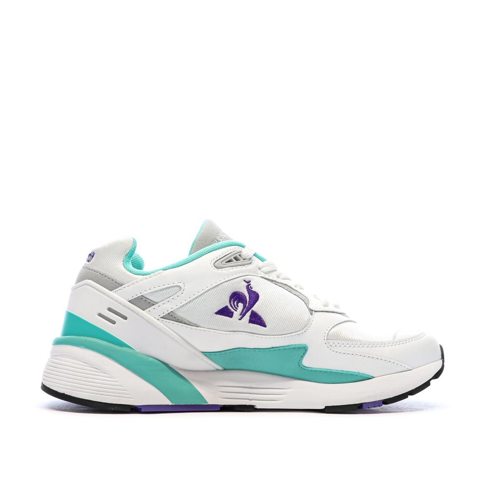 Baskets Blanche/Verte/Violet Homme Le Coq Sportif Lcs R1100 Nineties vue 2
