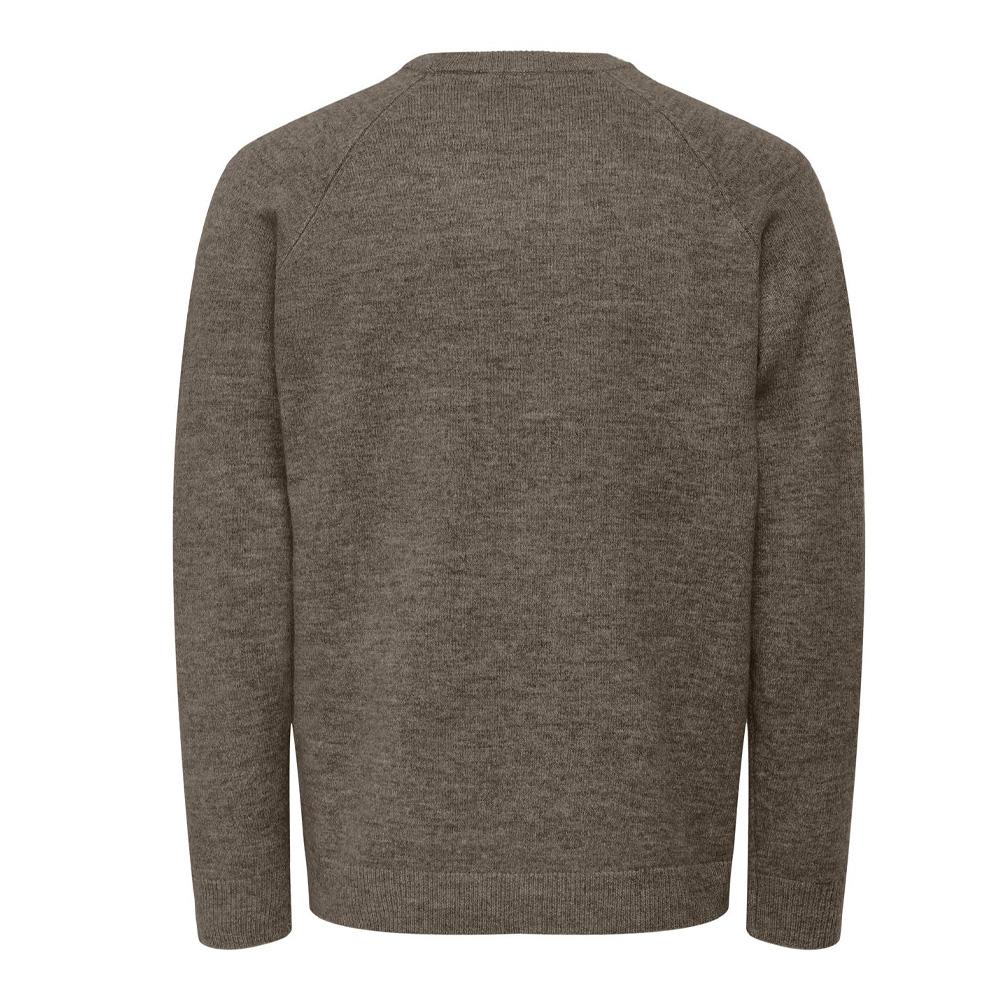 Pull Marron Chiné Homme Only & Sons Thomas vue 2