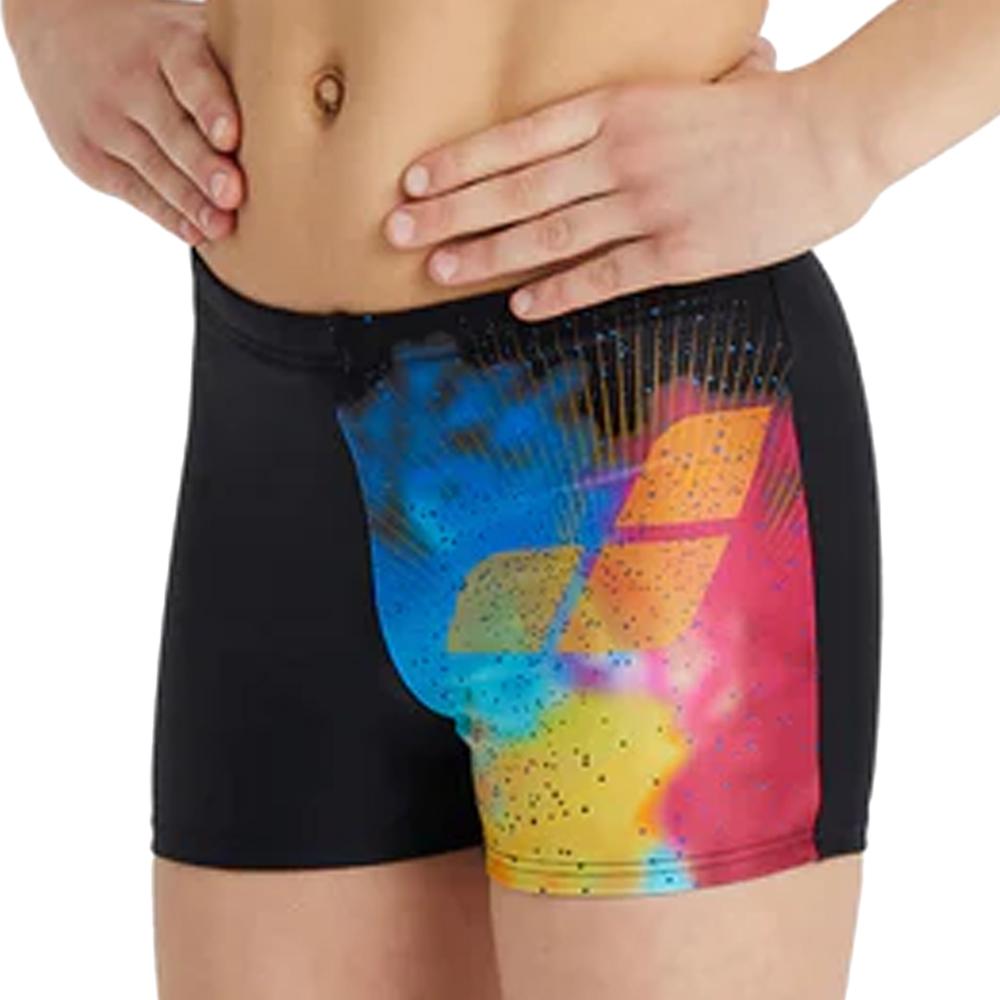 Boxer de bain Noir/Bleu/Rose Garçon Arena Swishort pas cher