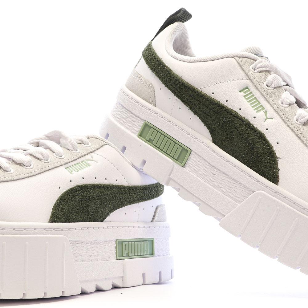 Baskets Blanches/Vert Femme Puma Mayze vue 7