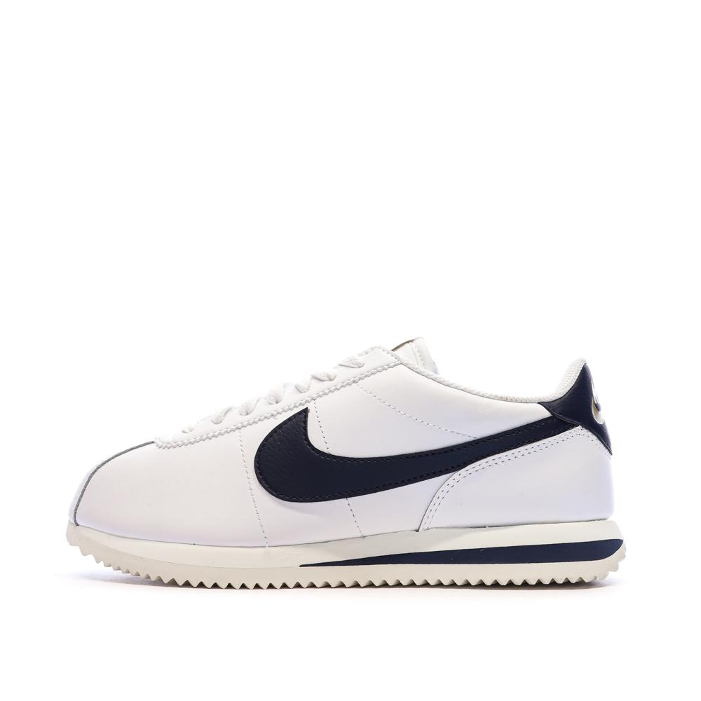Cortez Oly Blanc/Marine Femme Nike pas cher