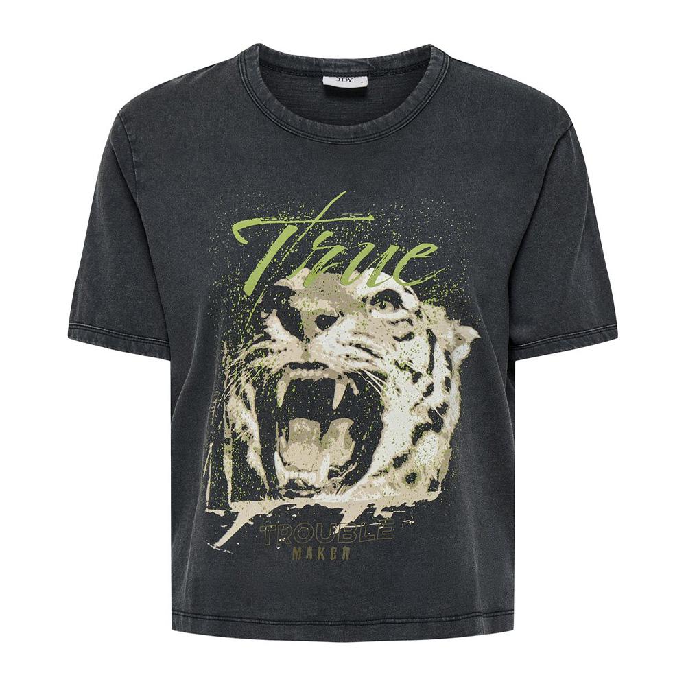 T-shirt Noir Femme JDY Elina vue 3