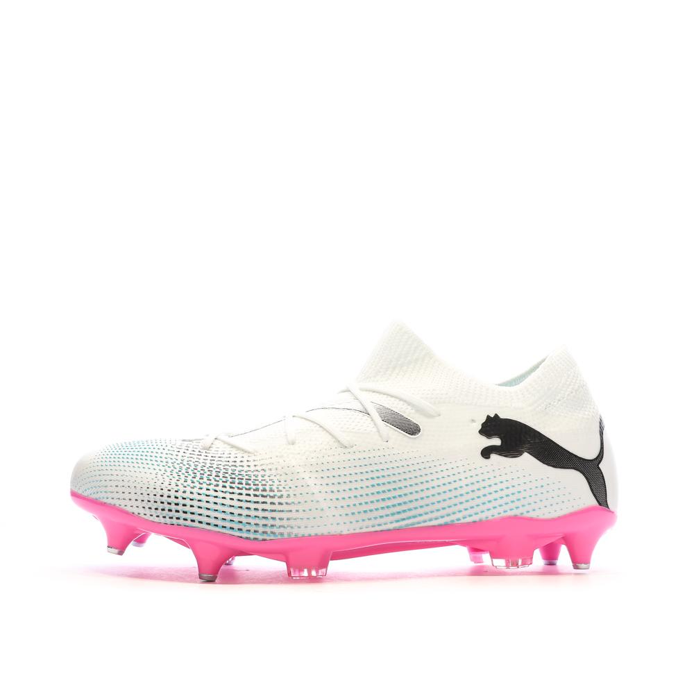 Chaussures Football Blanc/Bleu Homme Puma Future 7 Match pas cher