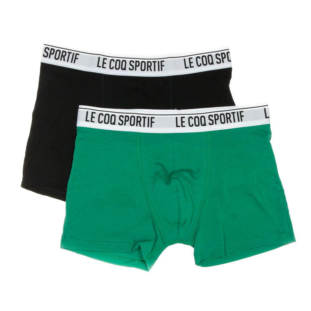 x2 Boxershorts Grün/Schwarz Herren Le Coq Sportif Camuset sport günstig