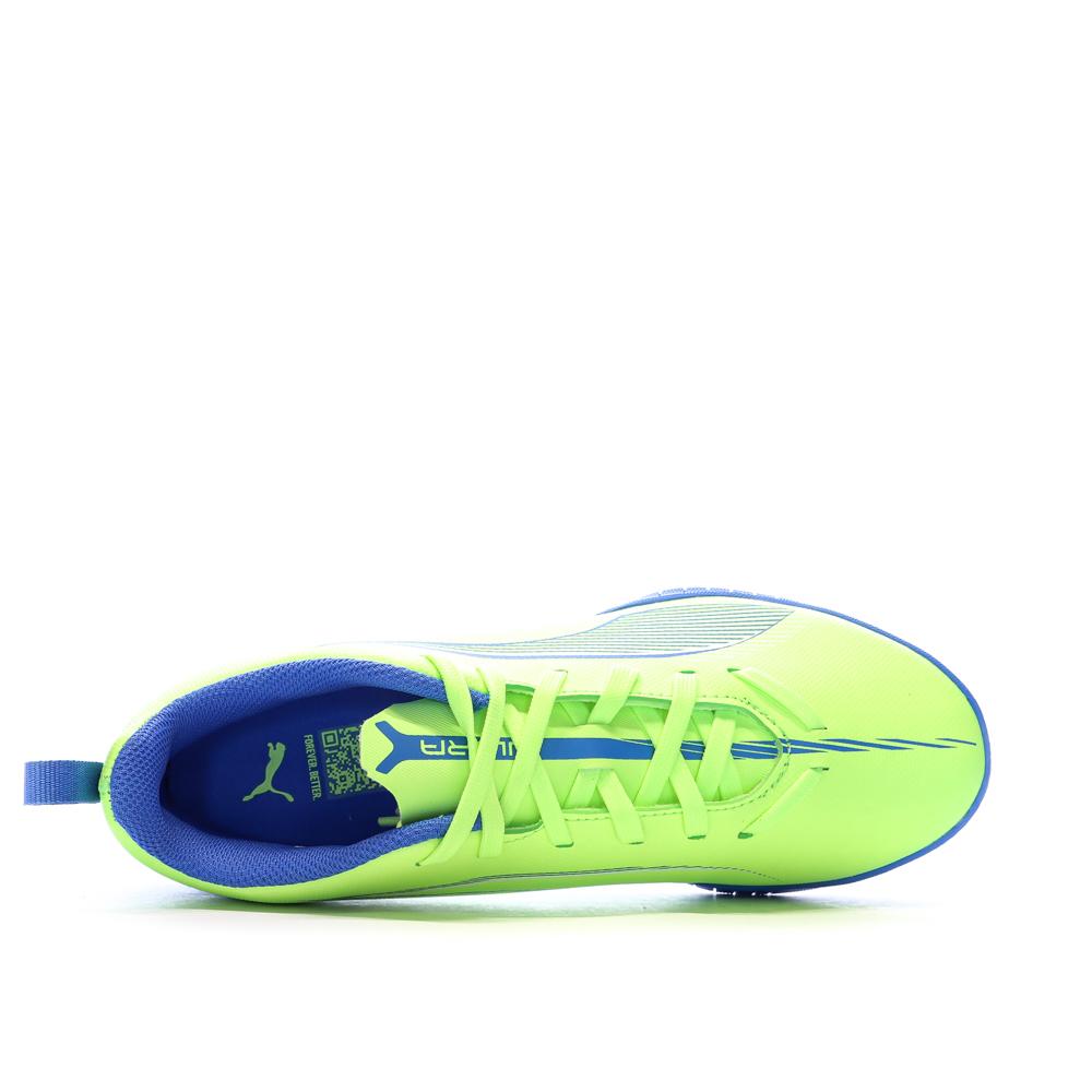 Chaussures de Foot Jaune Fluo Junior Puma Ultra 5 Play TT vue 4