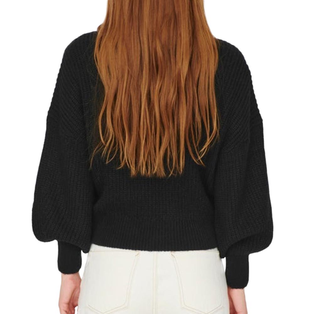 Pull Noir Femme JDY Megan Cowl Neck vue 2