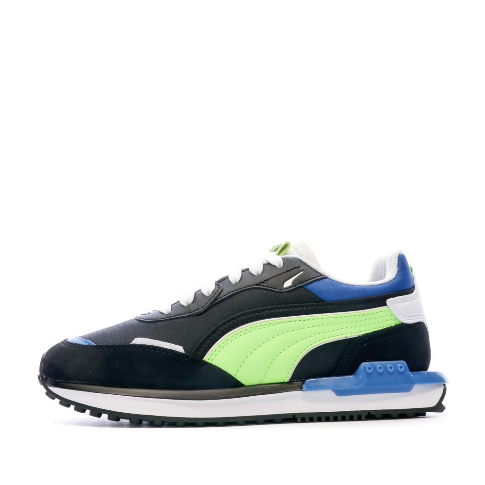 Baskets Noir Garçon Puma City Rider Electric pas cher