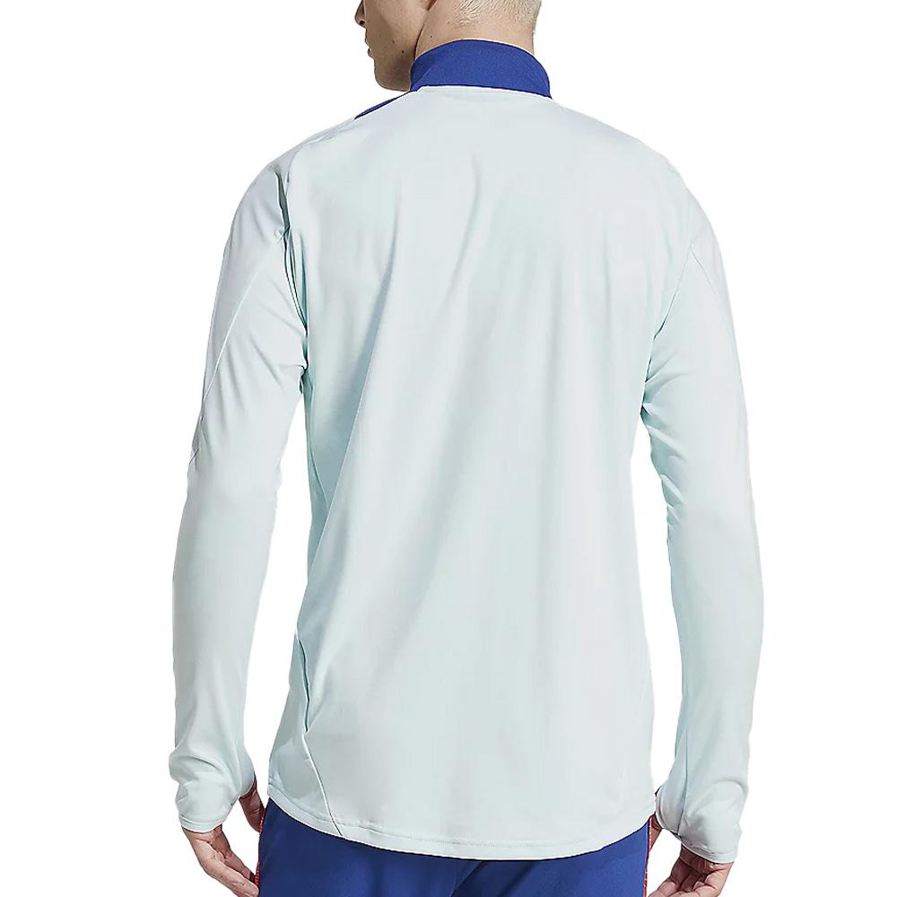 Espagne Sweat 1/2 zip Bleu Pâle Homme Adidas 2024 vue 2