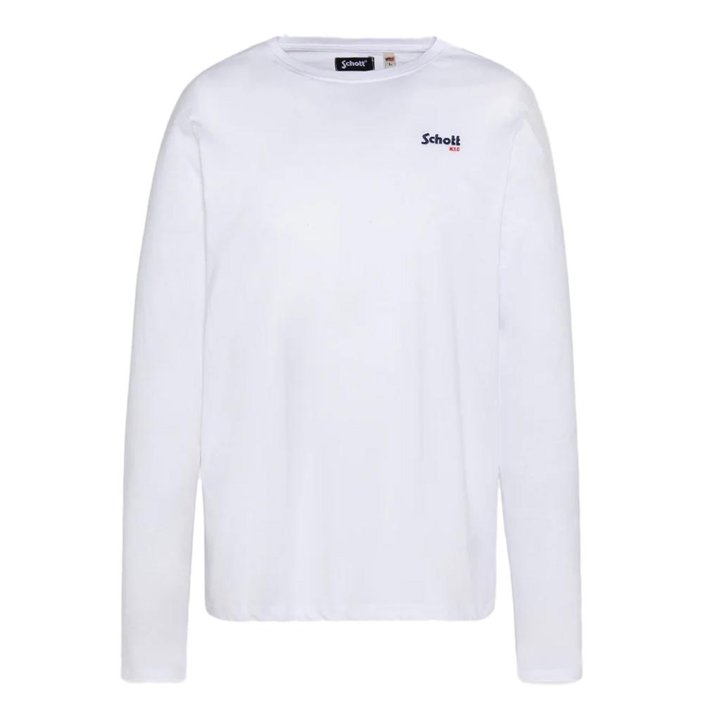 T-shirt Blanc Homme Schott BRODEDML pas cher