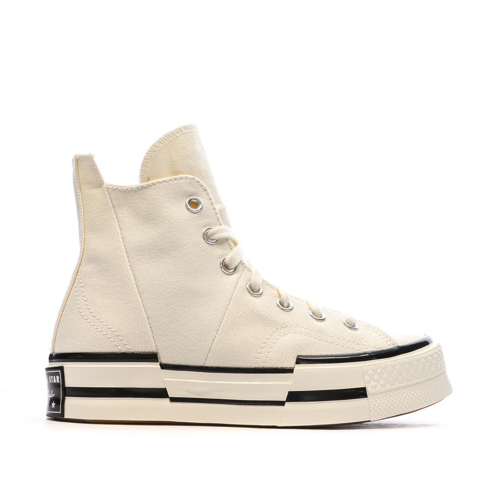 Baskets Blanches Homme Converse Chuck 70 Plus Canvas A00915C vue 2