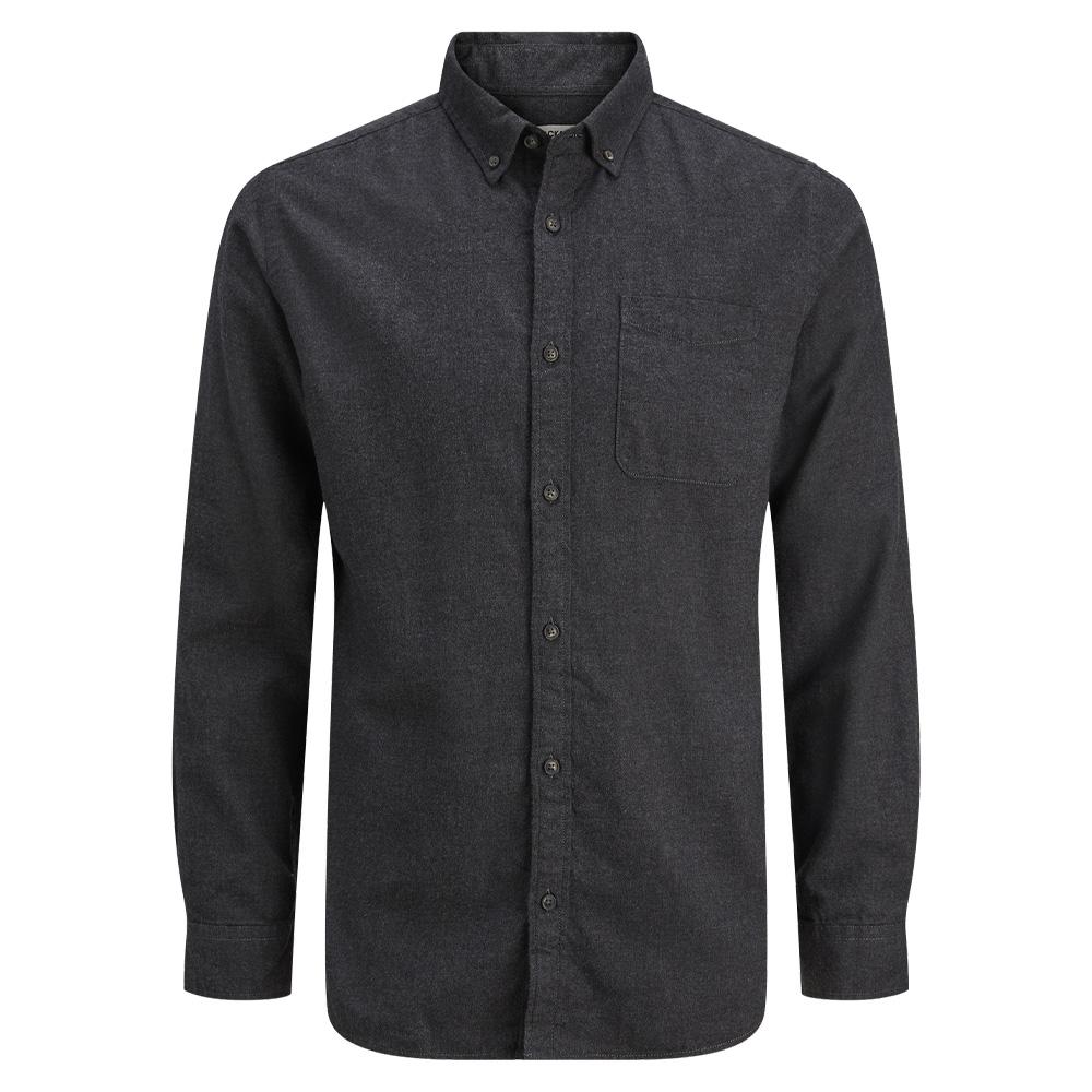 Chemise Gris Foncé Homme Jack & Jones Classic Melange pas cher