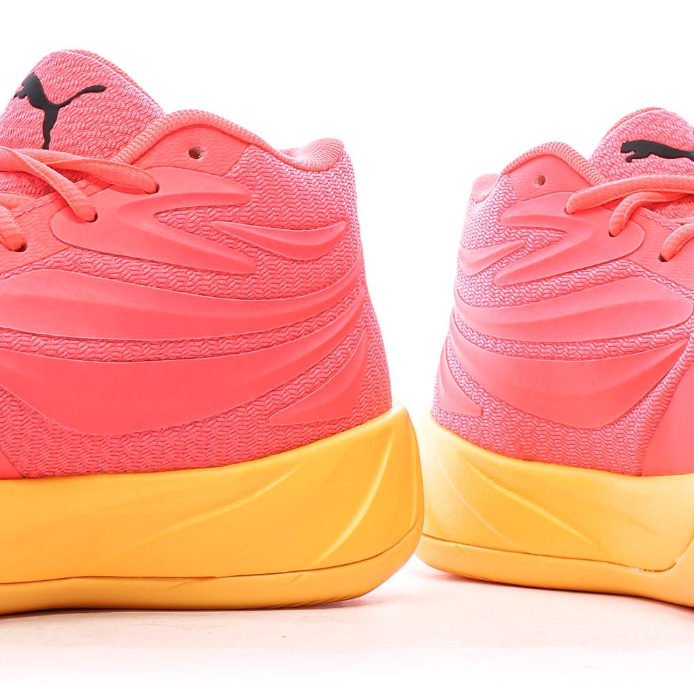 Chaussures de Baskets Oranges/Roses Fille Puma Court Pro vue 7