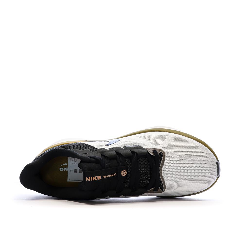 Chaussures de Running Blanc/Noir Homme Nike Air Zoom Structure 25 vue 4