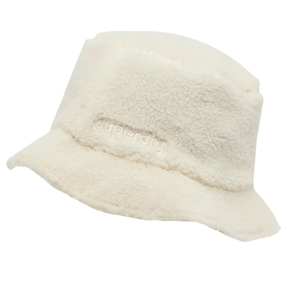 Bob Réversible Sherpa Écru Mixte Superdry Vintage Bucket pas cher