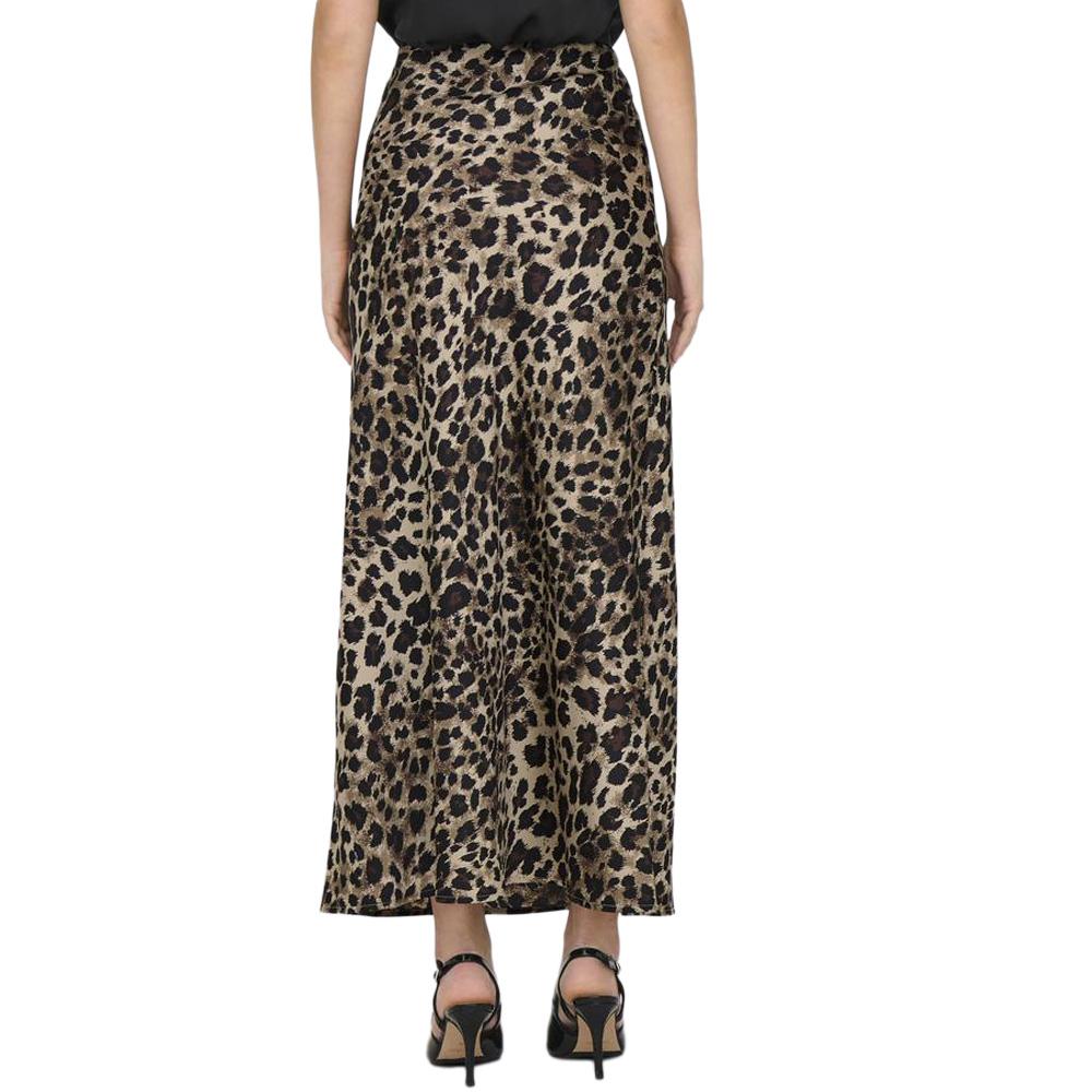 Jupe Longue Marron Léopard Femme Only Chigo vue 2