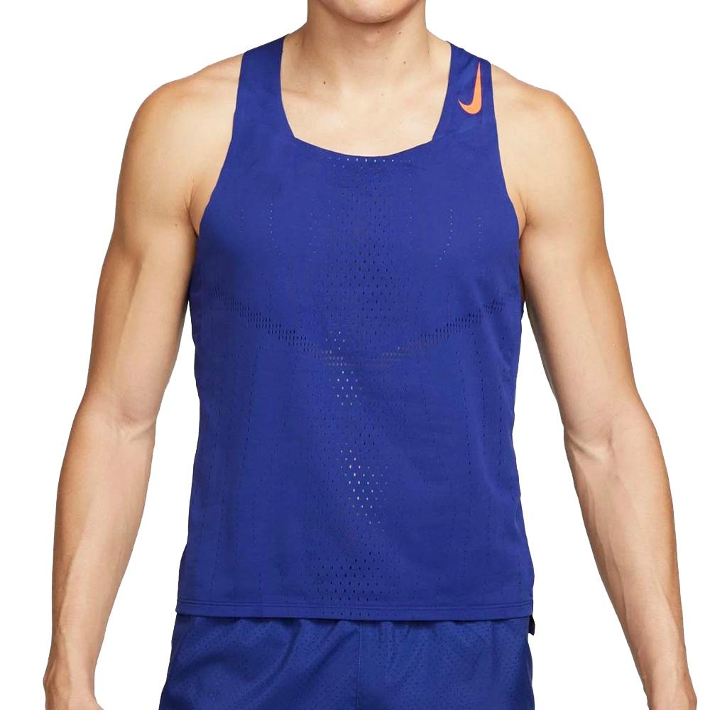 Débardeur de Sport Bleu Homme Nike Aroswft Singlet pas cher