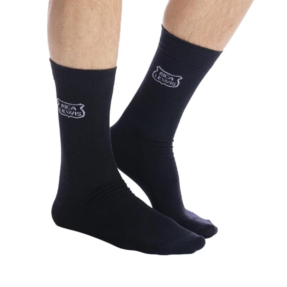 X7 Paires de Chaussettes Noir/Gris Homme RICA LEWIS SOC vue 2