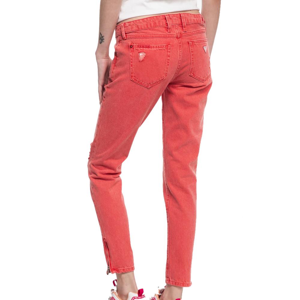 Jean Skinny Rouge Femme Guess Marilyn vue 2