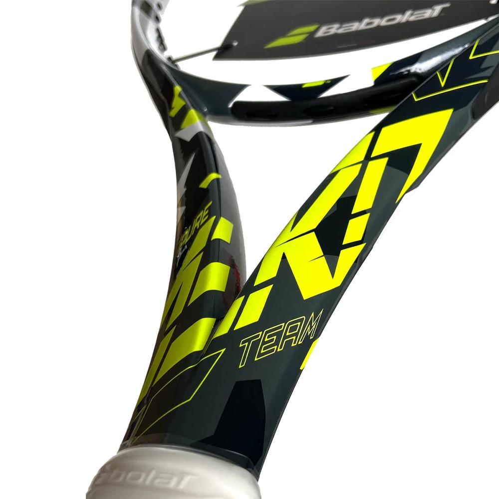 Raquette Noire/Jaune Homme Babolat AERO vue 2