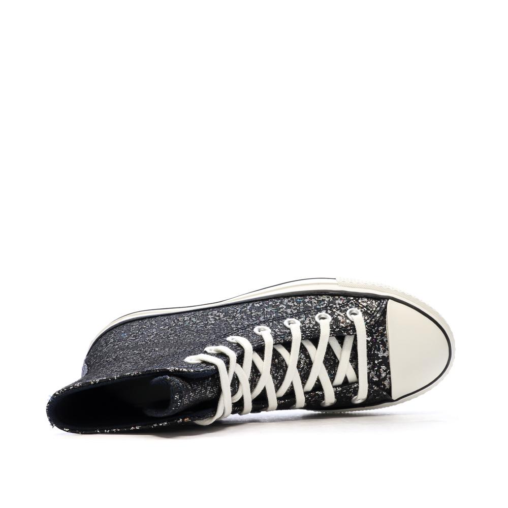 Baskets Grises Foncées Femme Converse Chuck Taylor All Star Glitter vue 5