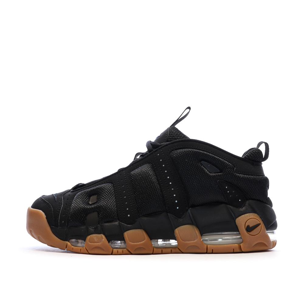 Basket Noir Homme NIKE Air More Uptempo Low Gomme pas cher