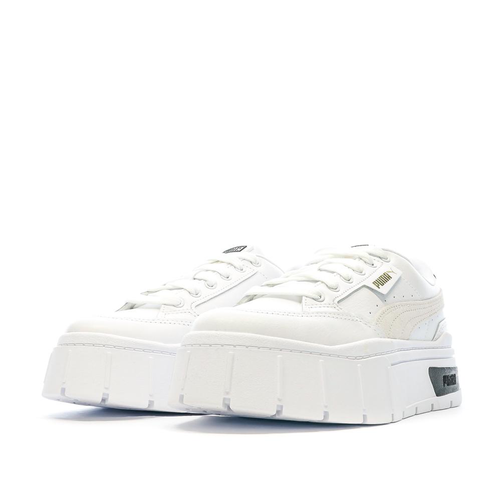 Baskets Blanche/Beige/Noir Femme Puma Mayze Stack 384363 vue 6