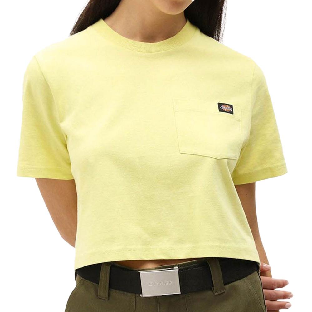 T-shirt Vert Crop Femme Dickies Porterdale pas cher