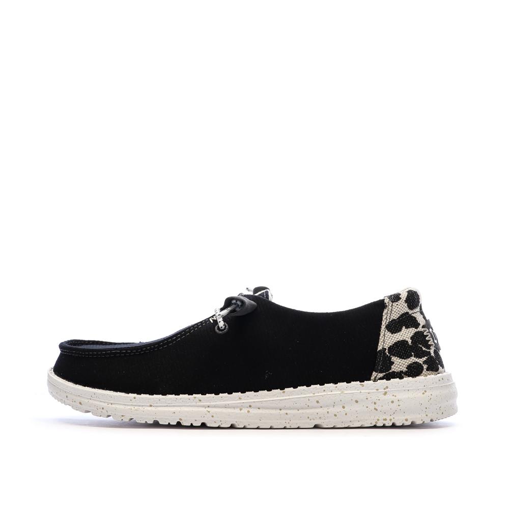 Chaussures Noir Femme Hey Dude Blackleopard pas cher