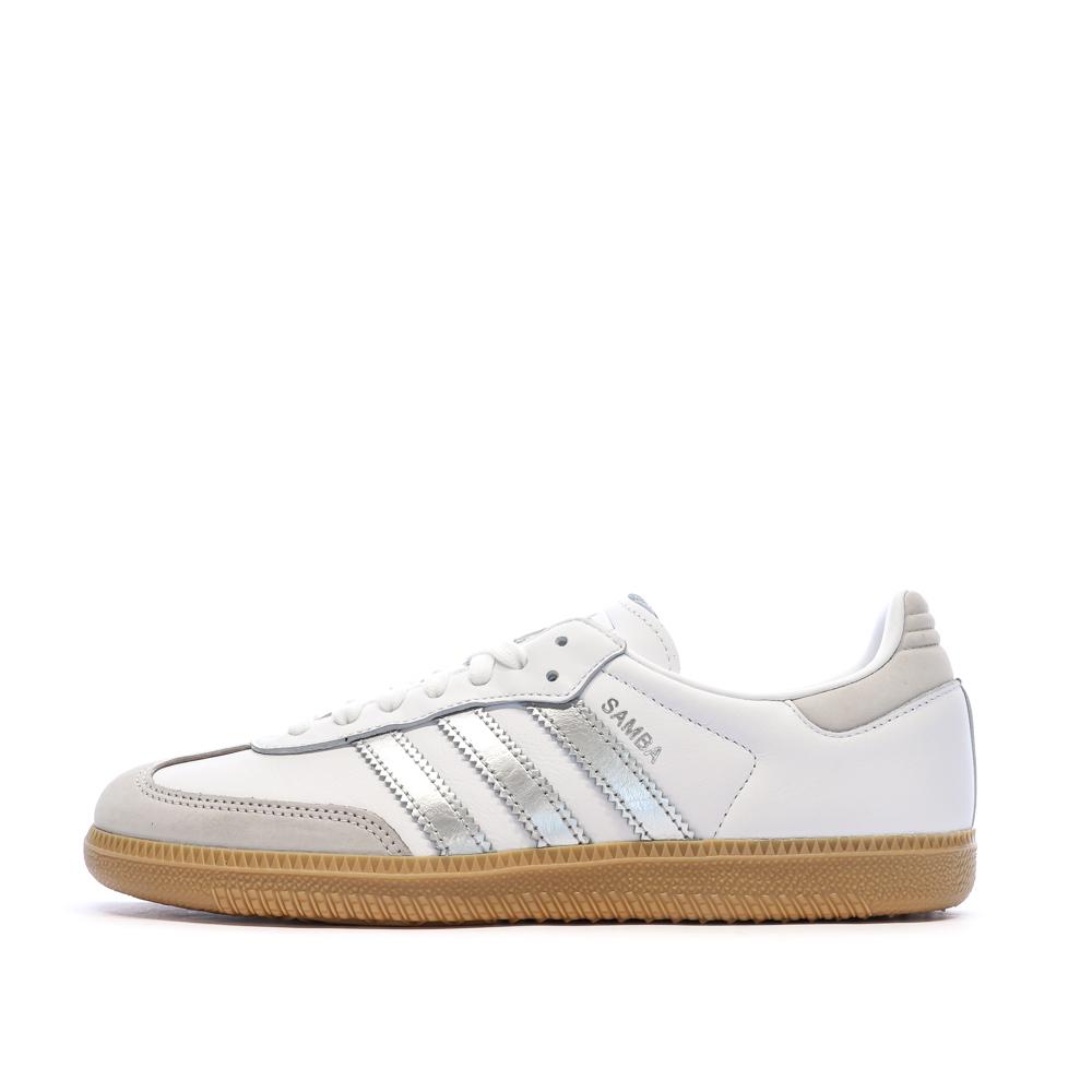 Women’s White/Silver Adidas Samba OG W Trainers affordable