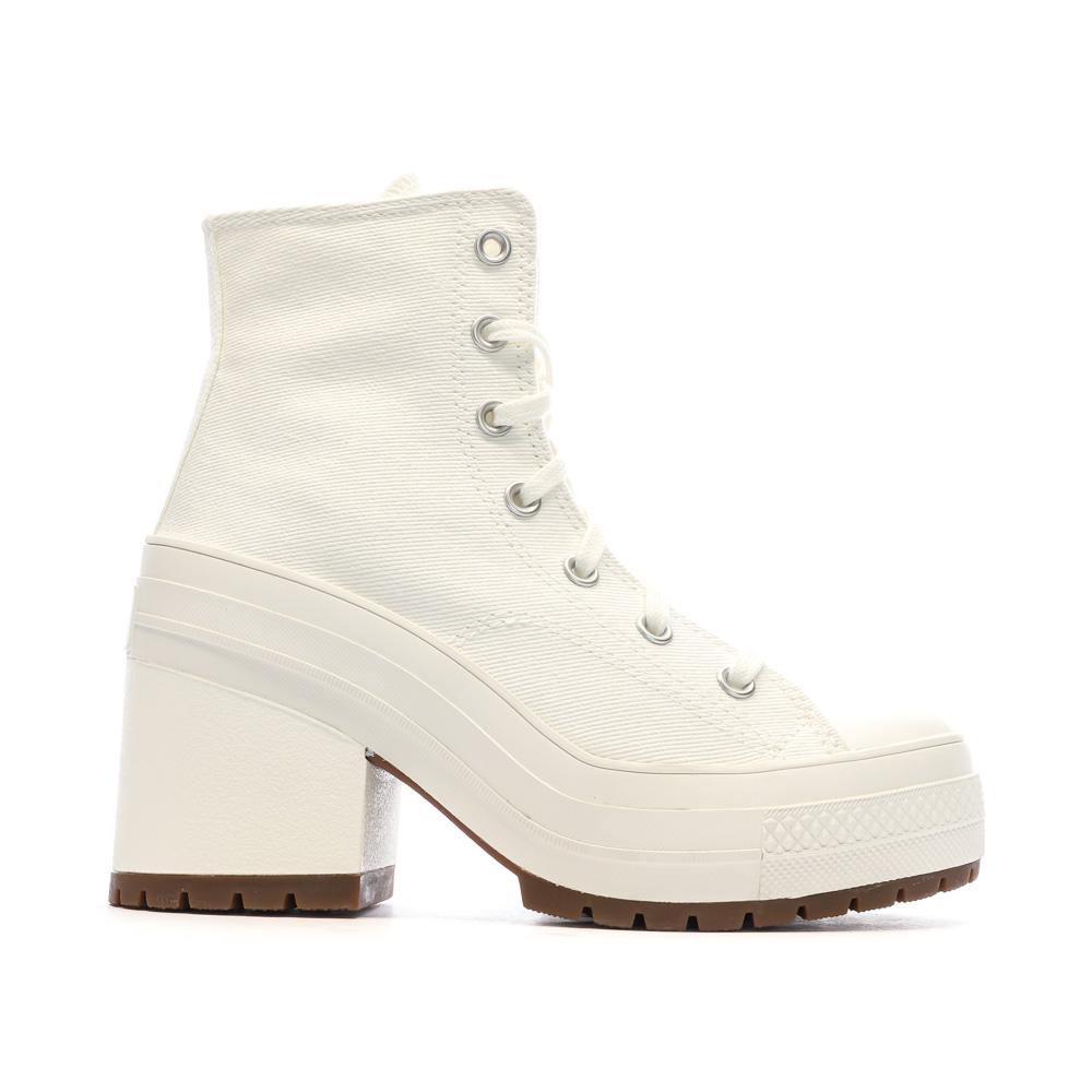 Baskets Blanches Femme Converse Chuck 70 De Luxe A05348C vue 2