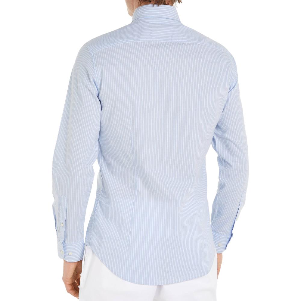 Chemise Bleu Clair/Blanc Homme Tommy Hilfiger Oxford vue 2