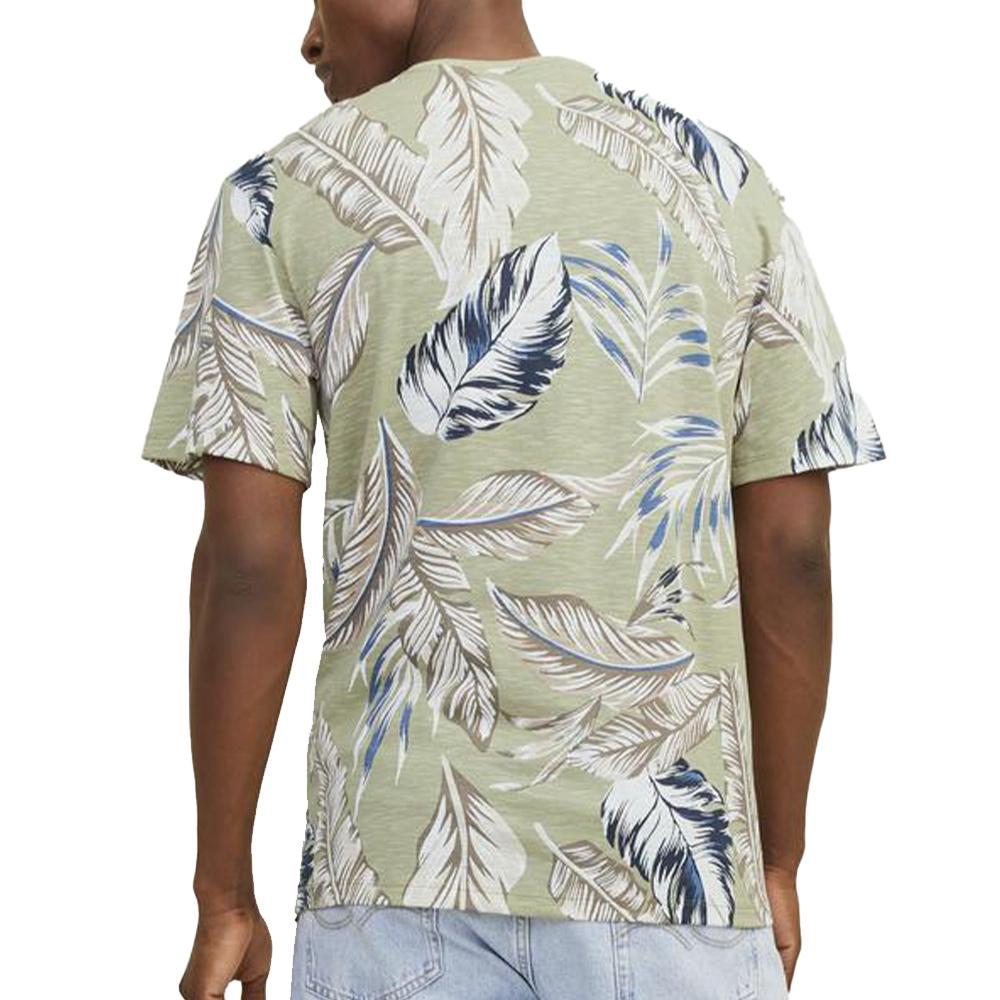 T-shirt Vert à fleurs Homme Jack & Jones Jeff vue 2