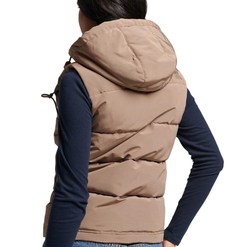Doudoune sans manche Marron Femme Superdry Everest Espace des marques