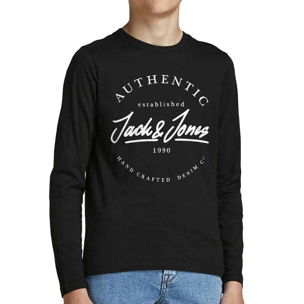 T-shirt Noir Garçon Jack and Jones Arthur pas cher