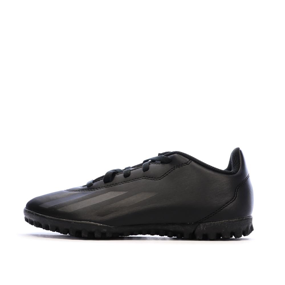 Chaussures de Foot Noires Junior Adidas X Crazyfast.4 TF pas cher