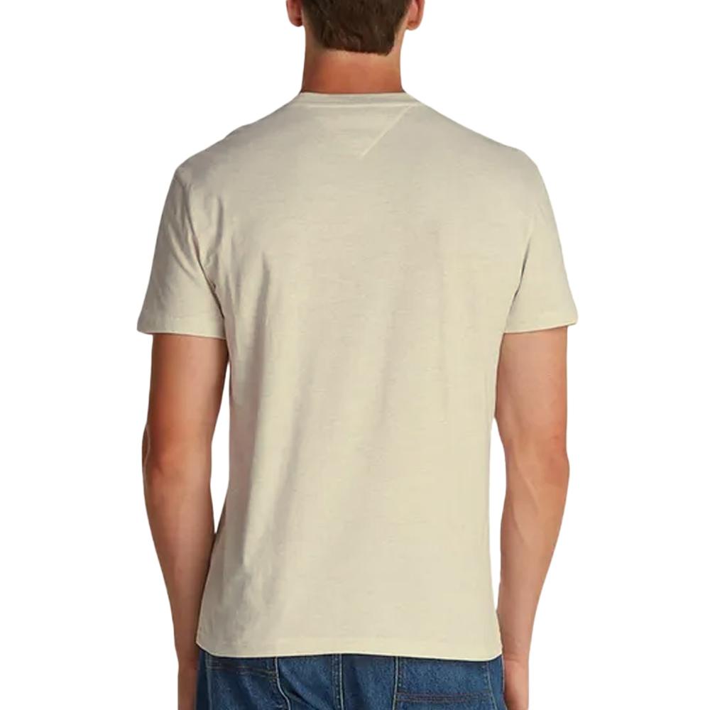 T-Shirt Écru Homme Tommy Hilfiger Reg Linear vue 2