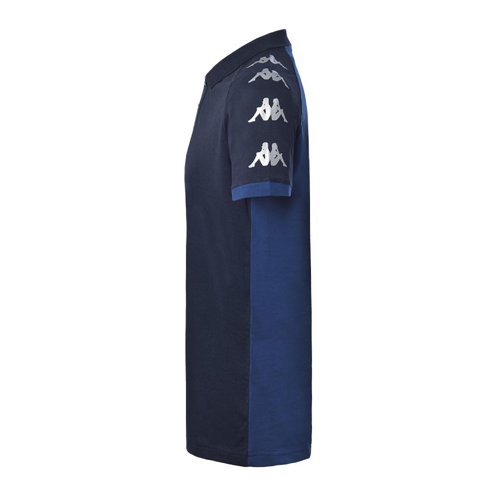 Polo Bleu Marine Homme Kappa Caldes vue 3