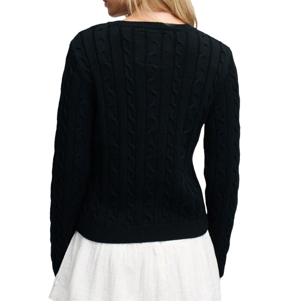 Pull Marine Femme Superdry Essentials Cable Jumper vue 2