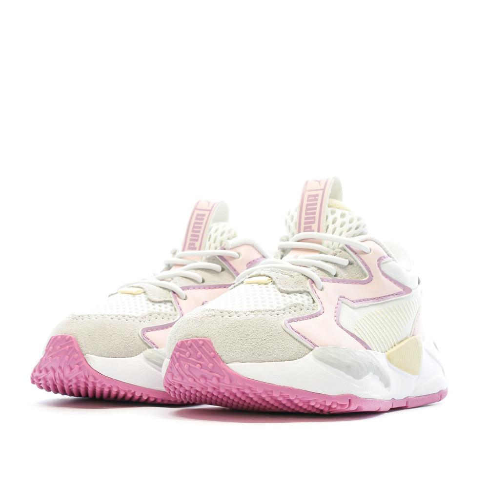 Baskets Écru/Rose Fille Puma Outline vue 6